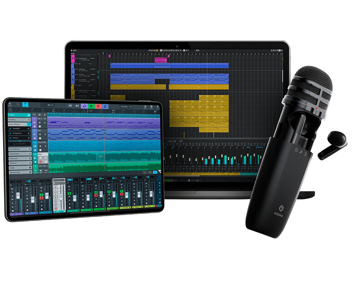 Songwriter recording a song demo on a phone with HISONG AirStudio S1